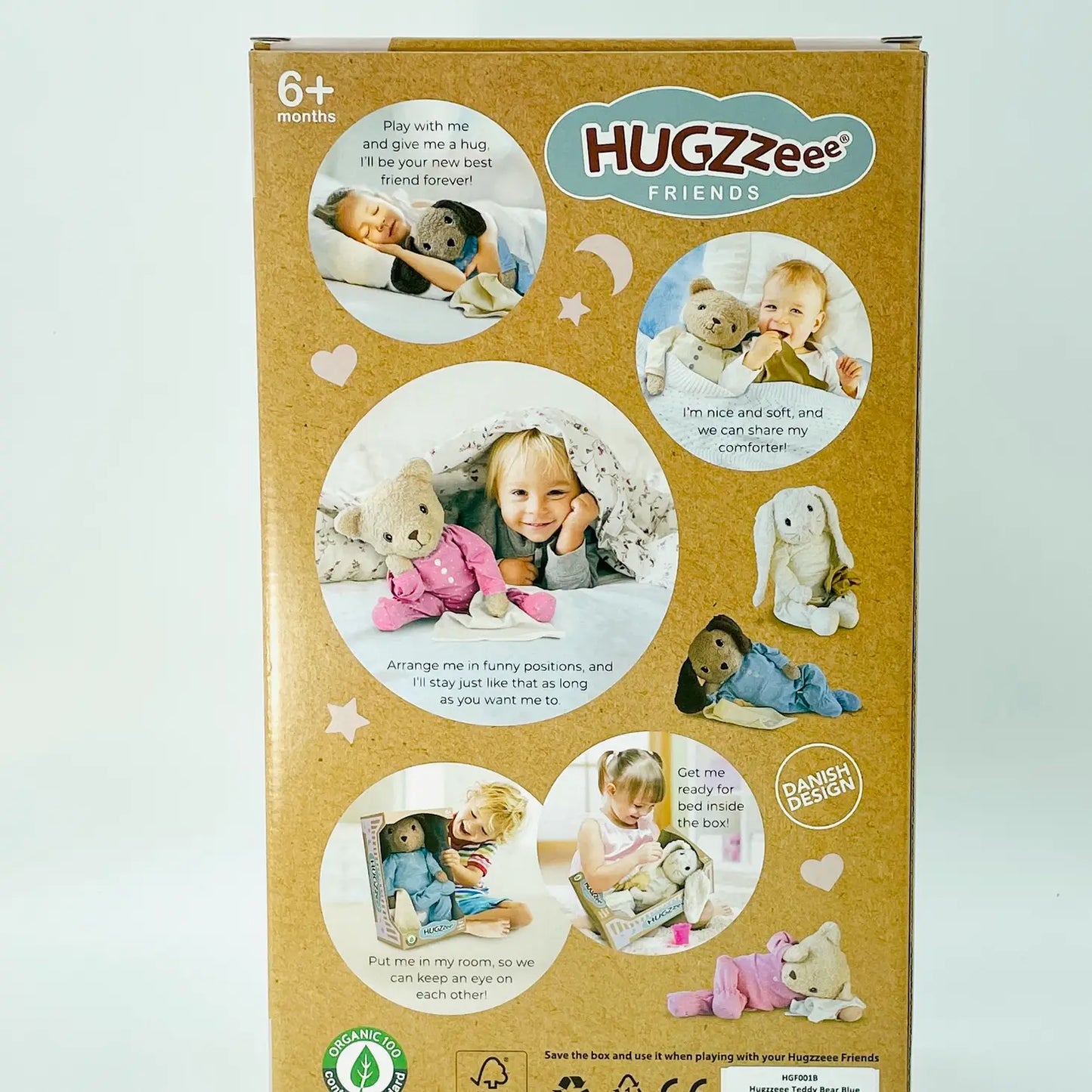 Hunde bamse | Ticki | Økologisk Hugzzeee Junior (Blå) - STOR