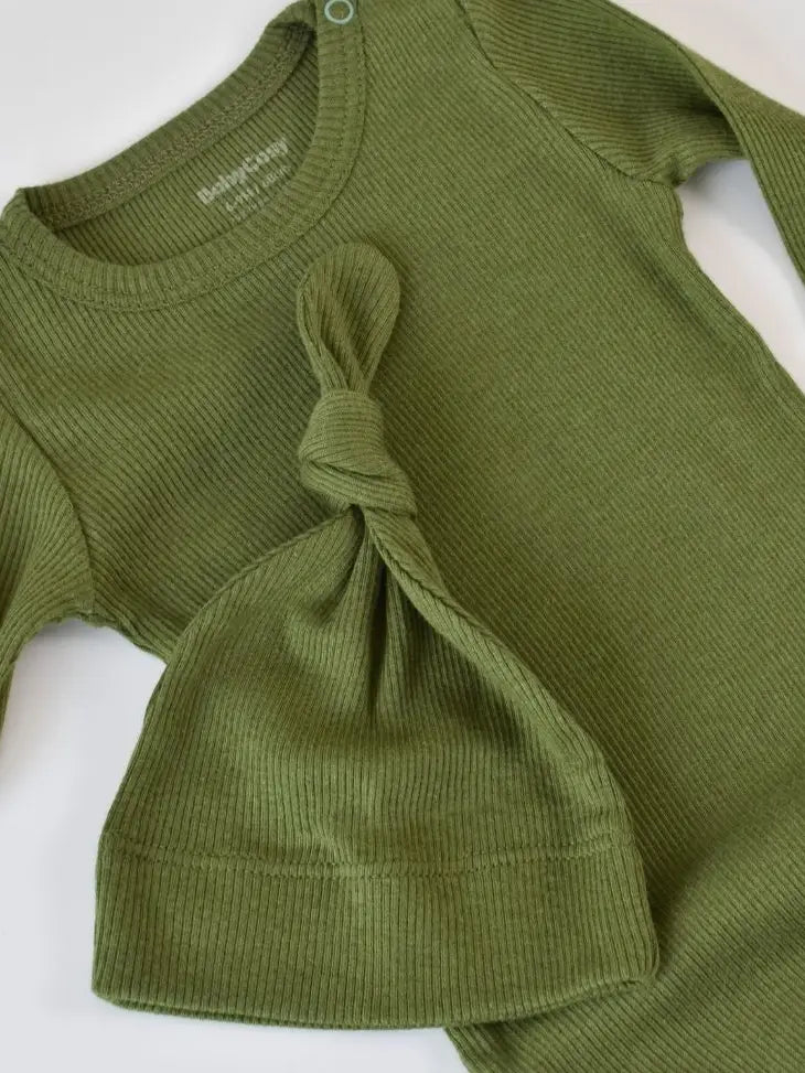 Økologisk babytøj 3-delt sæt (Khaki)
