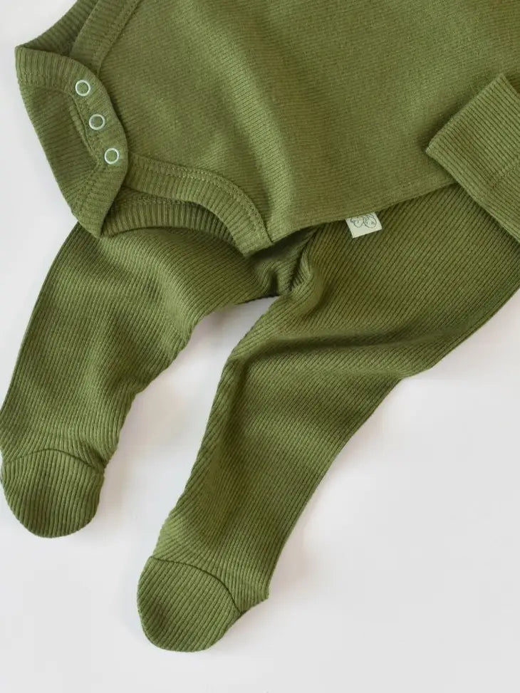 Økologisk babytøj 3-delt sæt (Khaki)