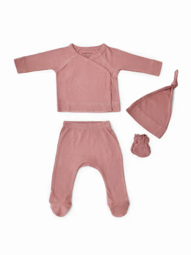 Økologisk babytøj 4-delt sæt (Rose)