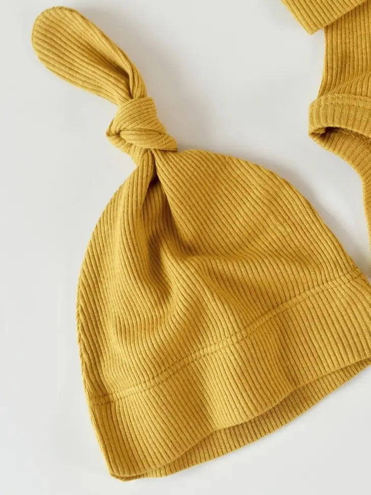 Økologisk babytøj 3-delt sæt (Mustard)